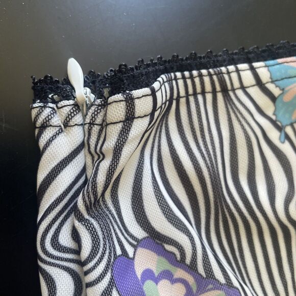 Princess Polly Skirt 2 Zebra Butterflies Mini Black Pink Blue Summer Mesh Slip - Picture 3 of 7